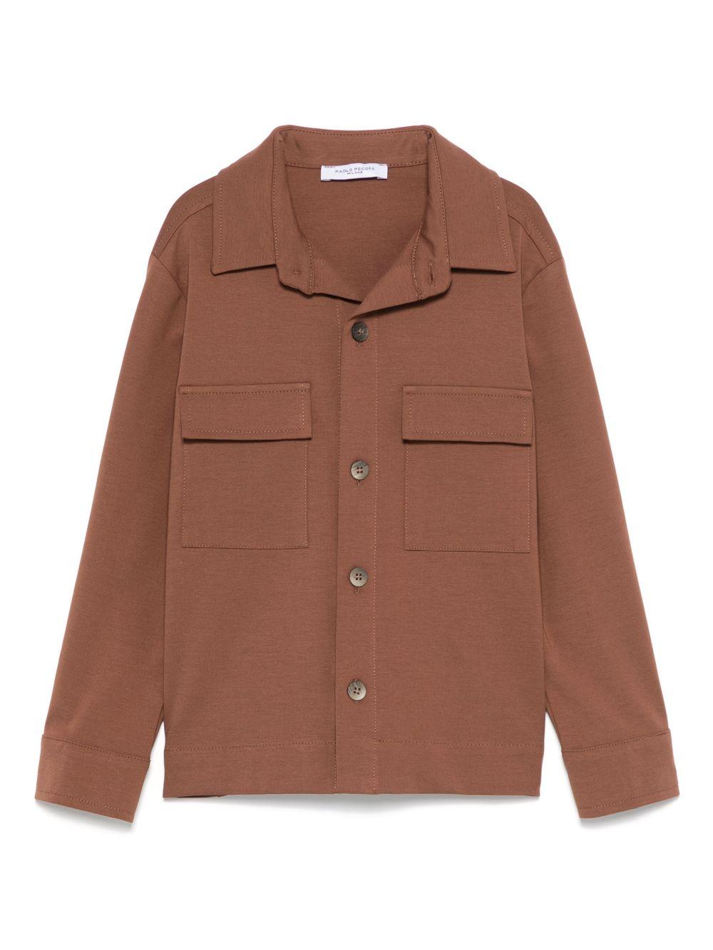 Camicia per bambino Paolo Pecora Kids marrone a maniche lunghe PP3930 TABACCO PAOLO PECORA KIDS