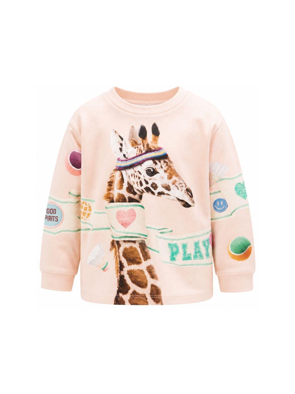 T-shirt bambina Molo Kids rosa con stampa grafica animale 2W26J214 5801 MOLO KIDS