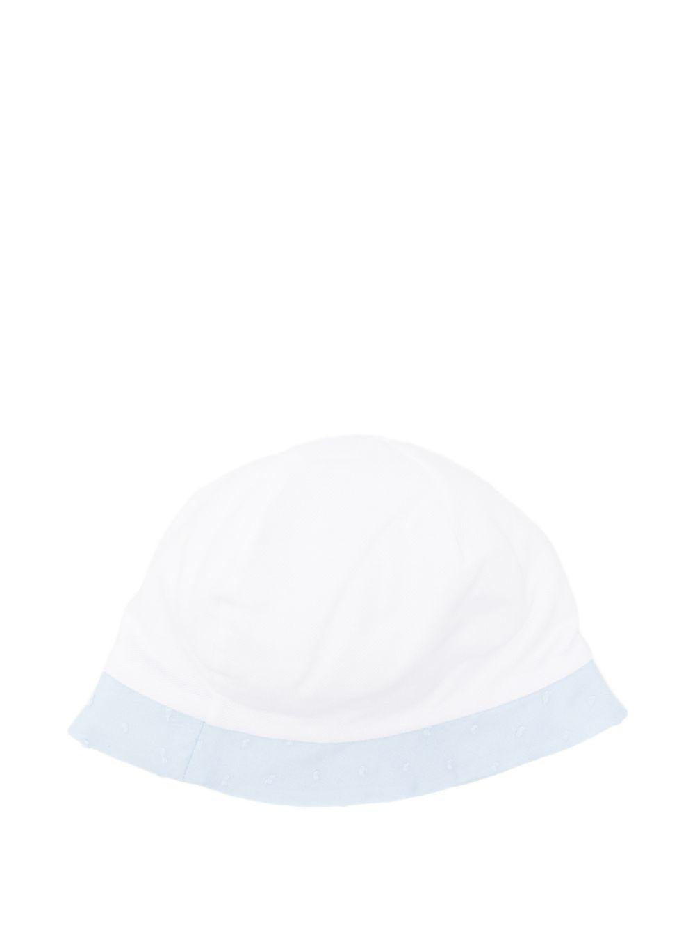 Cappello per neonato La Stupenderia bianco con motivo plumetis 2TBCP55 N01U39 LA STUPENDERIA