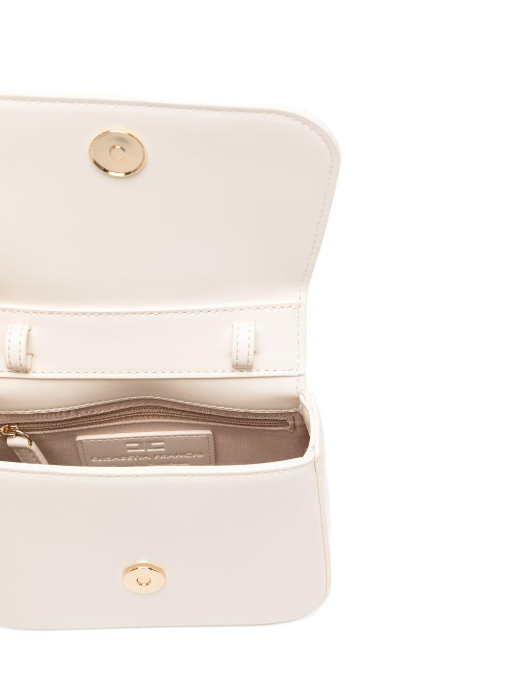 Borsa a tracolla mini per bambina Elisabetta Franchi La Mia Bambina bianca con logo EFBO112CTV025 0004 ElISABETTA FRANCHI