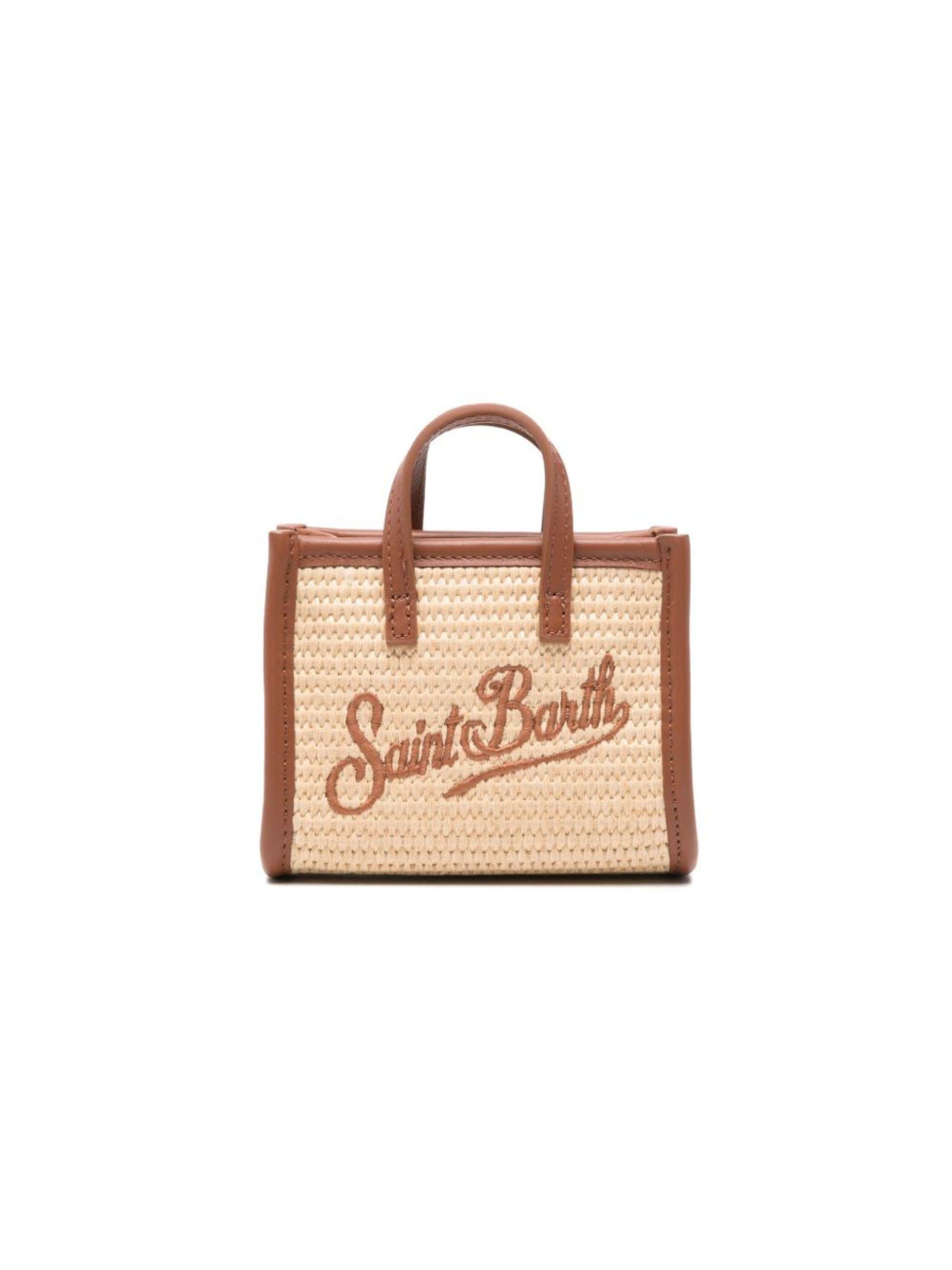 Borsa Vivian micro MC2 Saint Barth beige con trama intrecciata VIMS001 00368L MC2 ST. BARTH KIDS