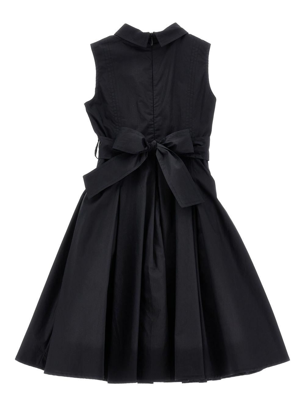 Abito per bambina Monnalisa nero con colletto polo 17G901 7116 0050 MONNALISA