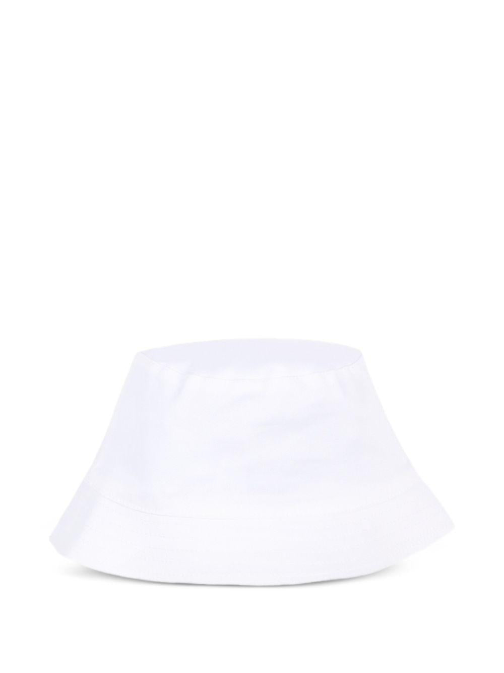 Cappello per neonati Moschino Kids bianco con stampa Teddy Bear MNX057LPA01 10101 MOSCHINO KIDS