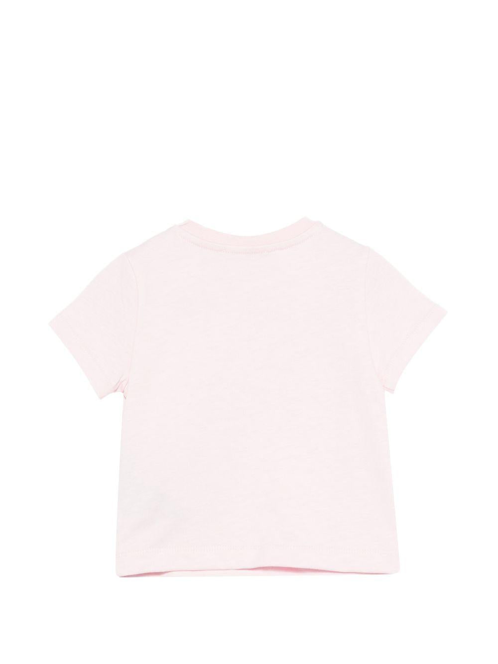 T-shirt per neonata Balmain Kids rosa con dettaglio bottoni oro BY8091 Z3672 51EBC BALMAIN KIDS