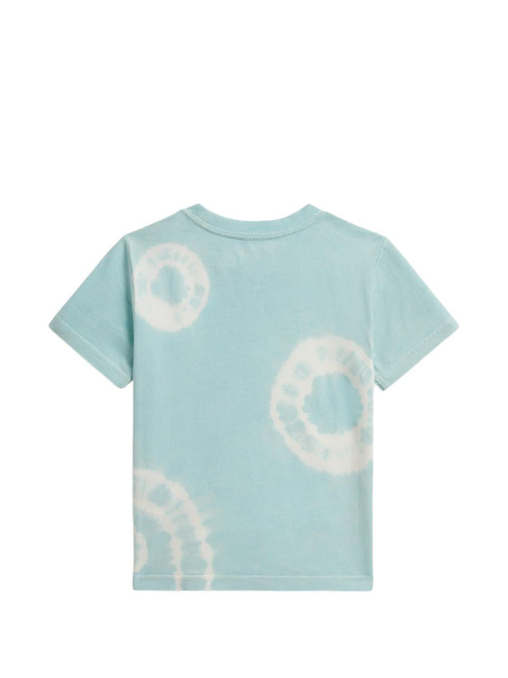 T-shirt per bambino Ralph Lauren Kids azzurra con stampa orsetto 322B13595 001 Ralph Lauren kids