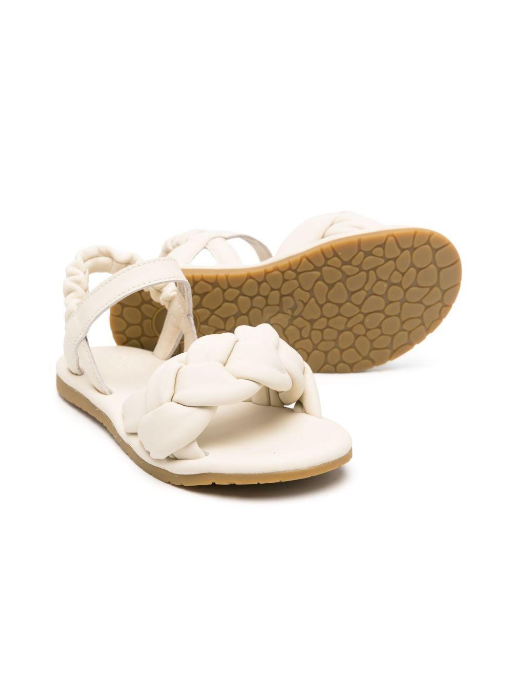 Sandali per bambina Donsje Benz beige con dettaglio intrecciato 2026100 SW008 DONSJE KIDS