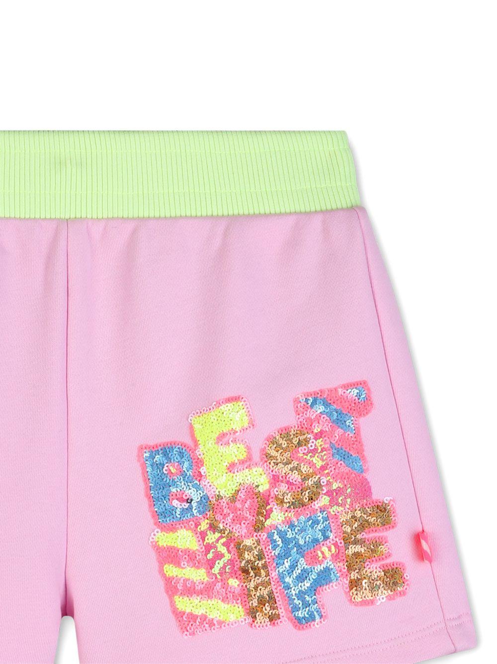 Shorts per bambina Billieblush rosa con paillettes U21881 46N BILLIEBLUSH KIDS