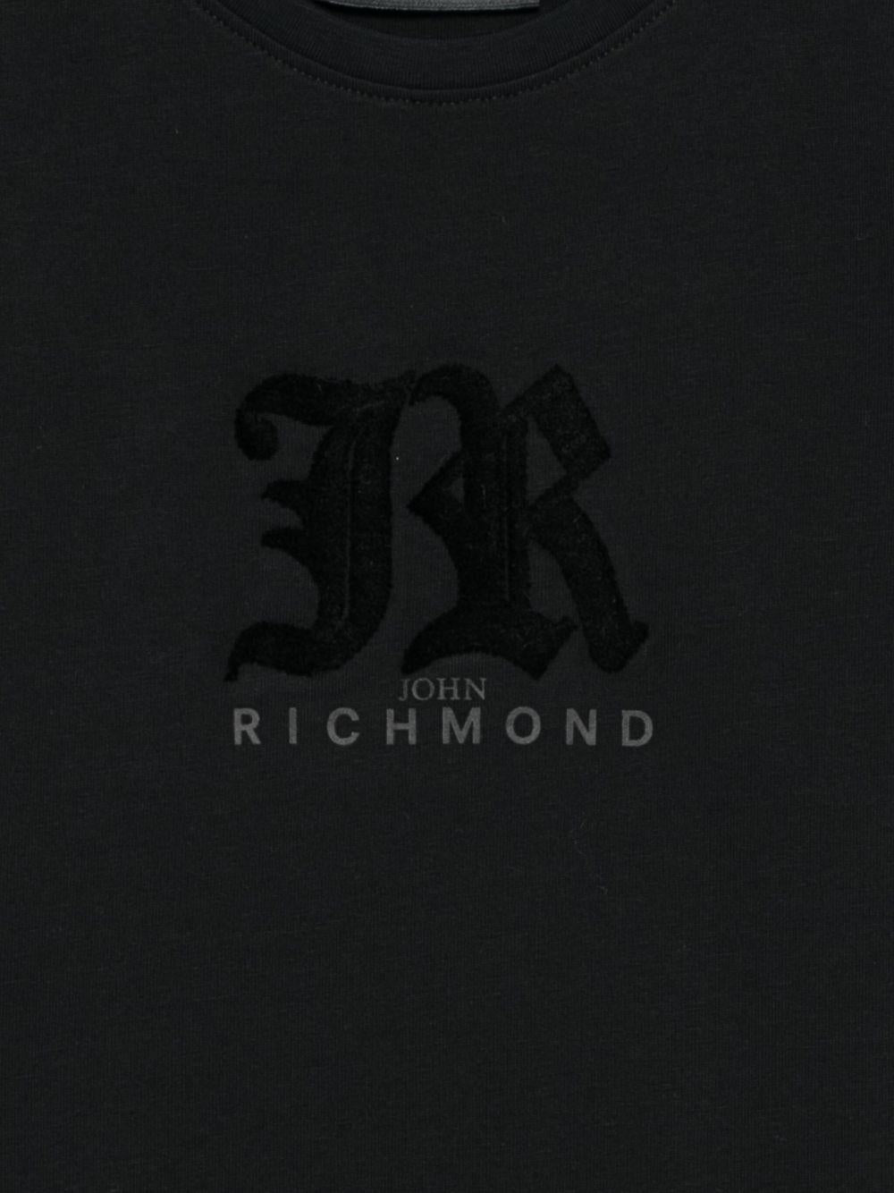 T-shirt per bambino John Richmond Junior nero con logo RGA25009TS BLACK JOHN RICHMOND JUNIOR