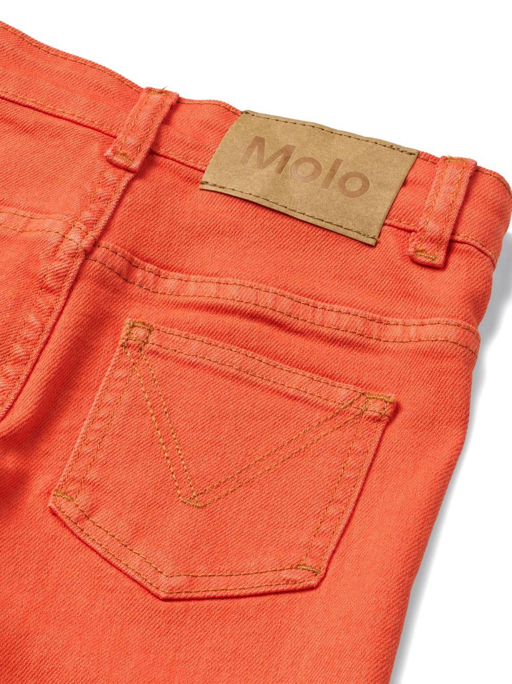 Pantaloni per bambina Molo Atla arancione con due tasche posteriori applicate 2S26I114 5641 MOLO KIDS