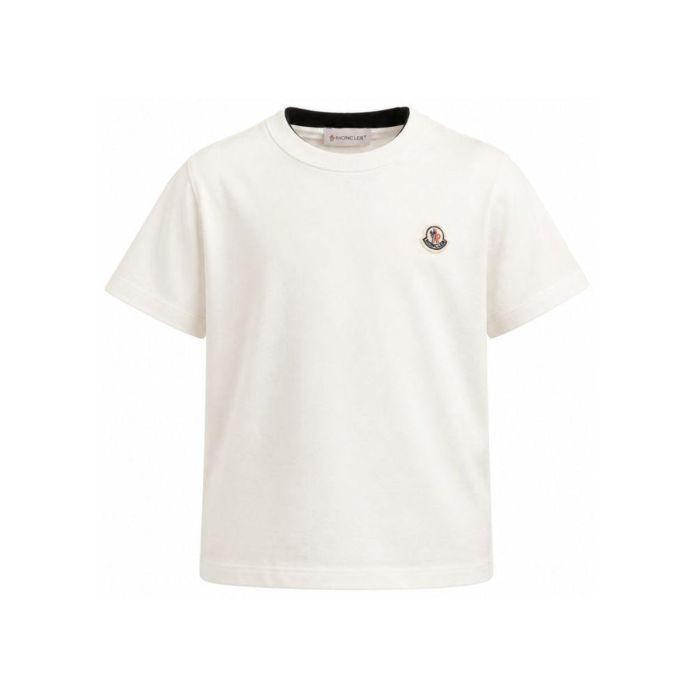 T-shirt per bambino Moncler Enfant bianca con dettaglio logo L29548C0000889AFV 034 MONCLER KIDS