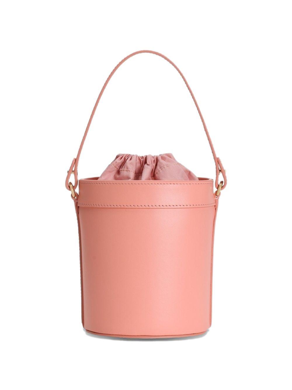 Borsa a secchiello per bambina Dolce & Gabbana Kids rosa con placca con logo EB0266 A1065 88438 DOLCE & GABBANA KIDS
