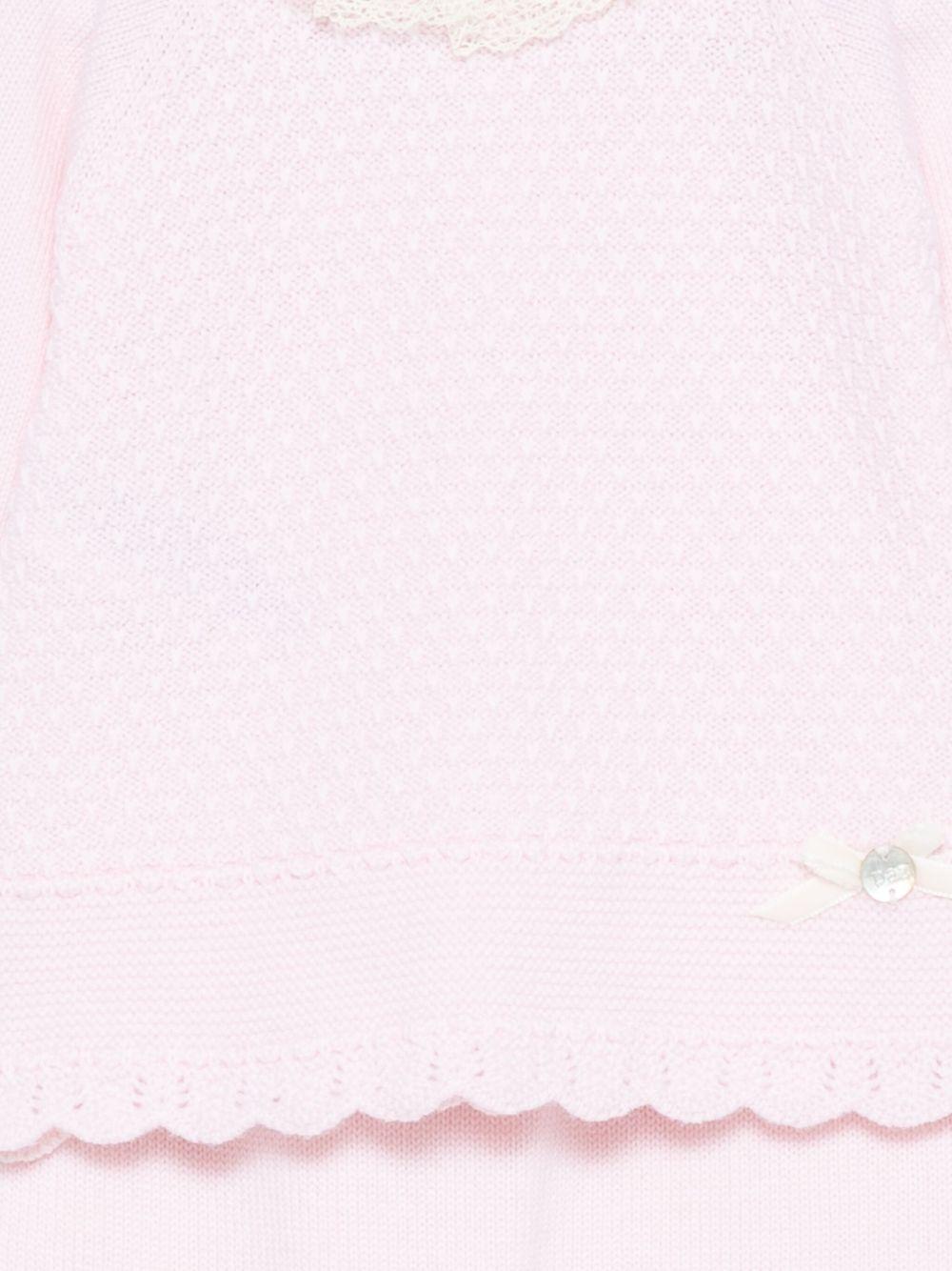 Set maglia e pantaloni per neonata Paz Rodríguez rosa con maglia in pizzo 003-112825 37 H56 PaZ RODRIGUEZ