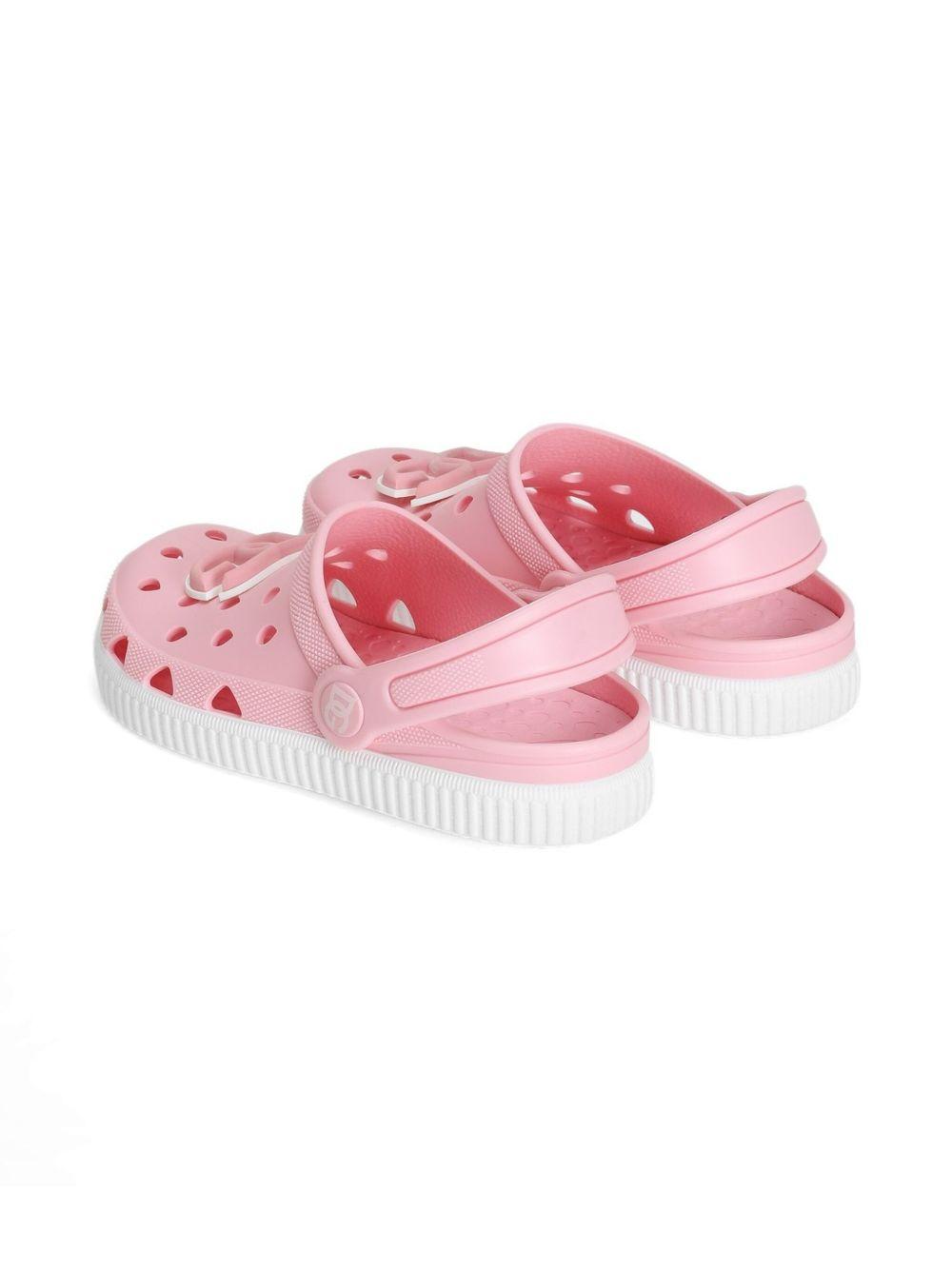 Ciabatte per bambina Dolce & Gabbana Kids rosa con logo applicato sul davanti DN0213 AT079 80400 DOLCE & GABBANA KIDS
