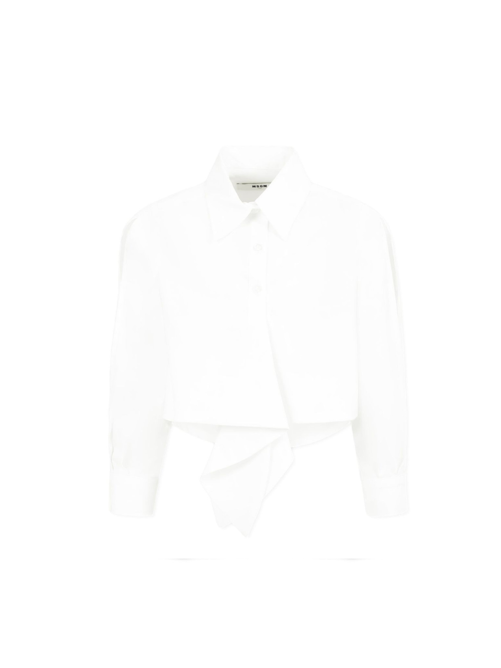 Camicia per bambina MSGM Kids bianco con ruches S5MSJGSI209 001 MSGM KIDS