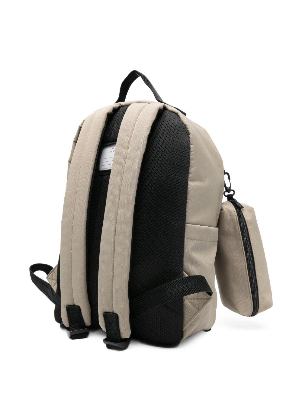 Zaino per bambino Boss Kids beige con tasca con zip J53127 295 BOSS KIDS