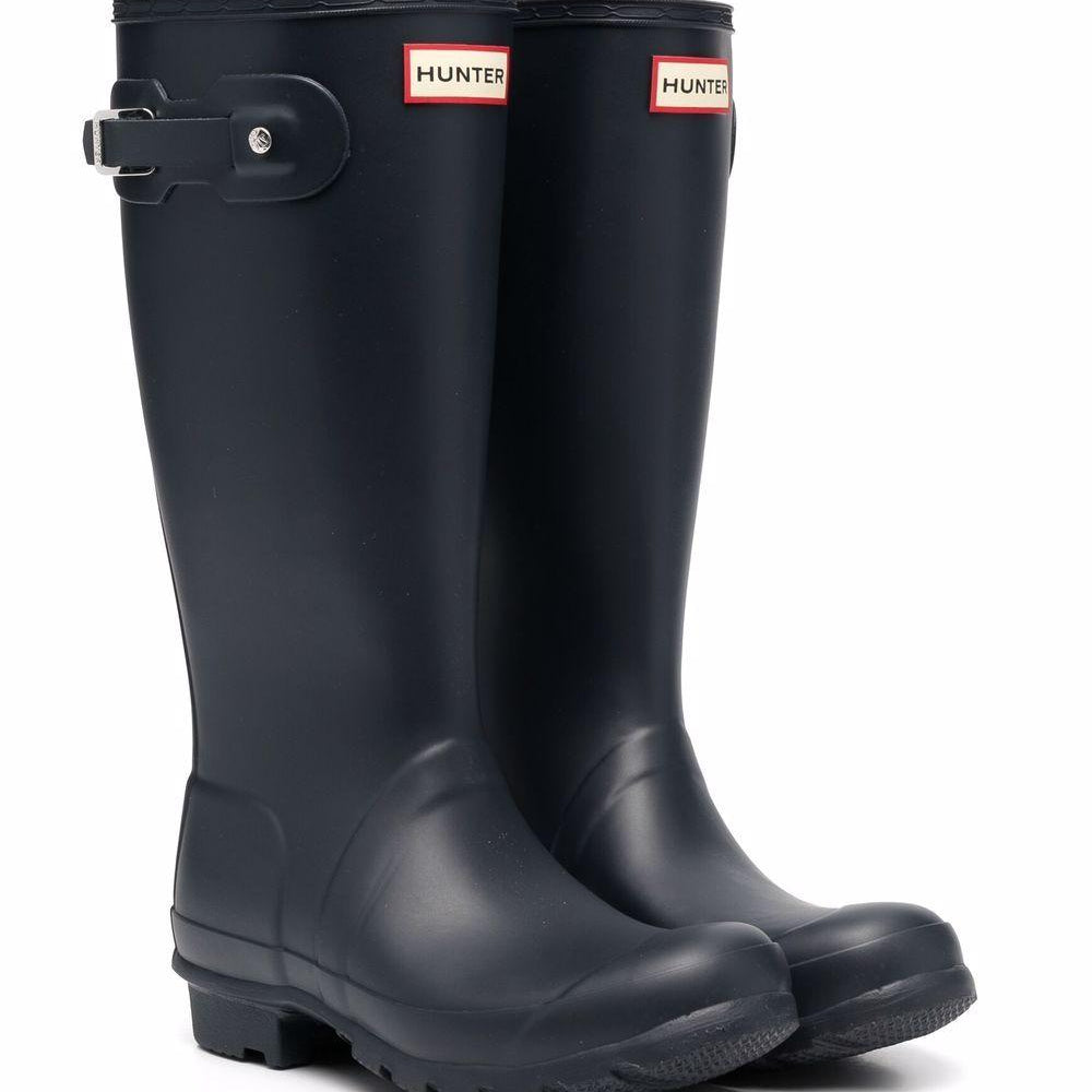 Stivali di gomma Original Wellington per bambini Hunter Kids blu con dettaglio fibbia HFRJ0017252 HGR HUNTER