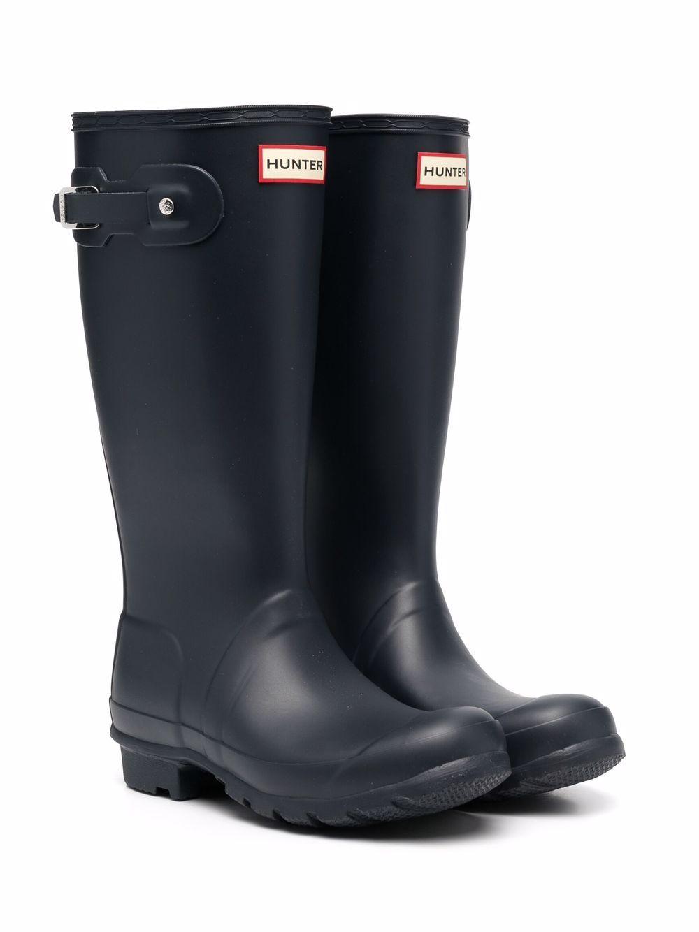 Stivali di gomma Original Wellington per bambini Hunter Kids blu con dettaglio fibbia HFRJ0017252 HGR HUNTER