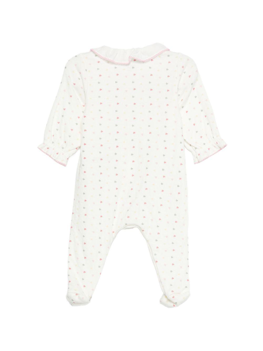 Tutina per neonati Petit Bateau bianca con stampa a cuori A0F6C 01 PETIT BATEAU KIDS