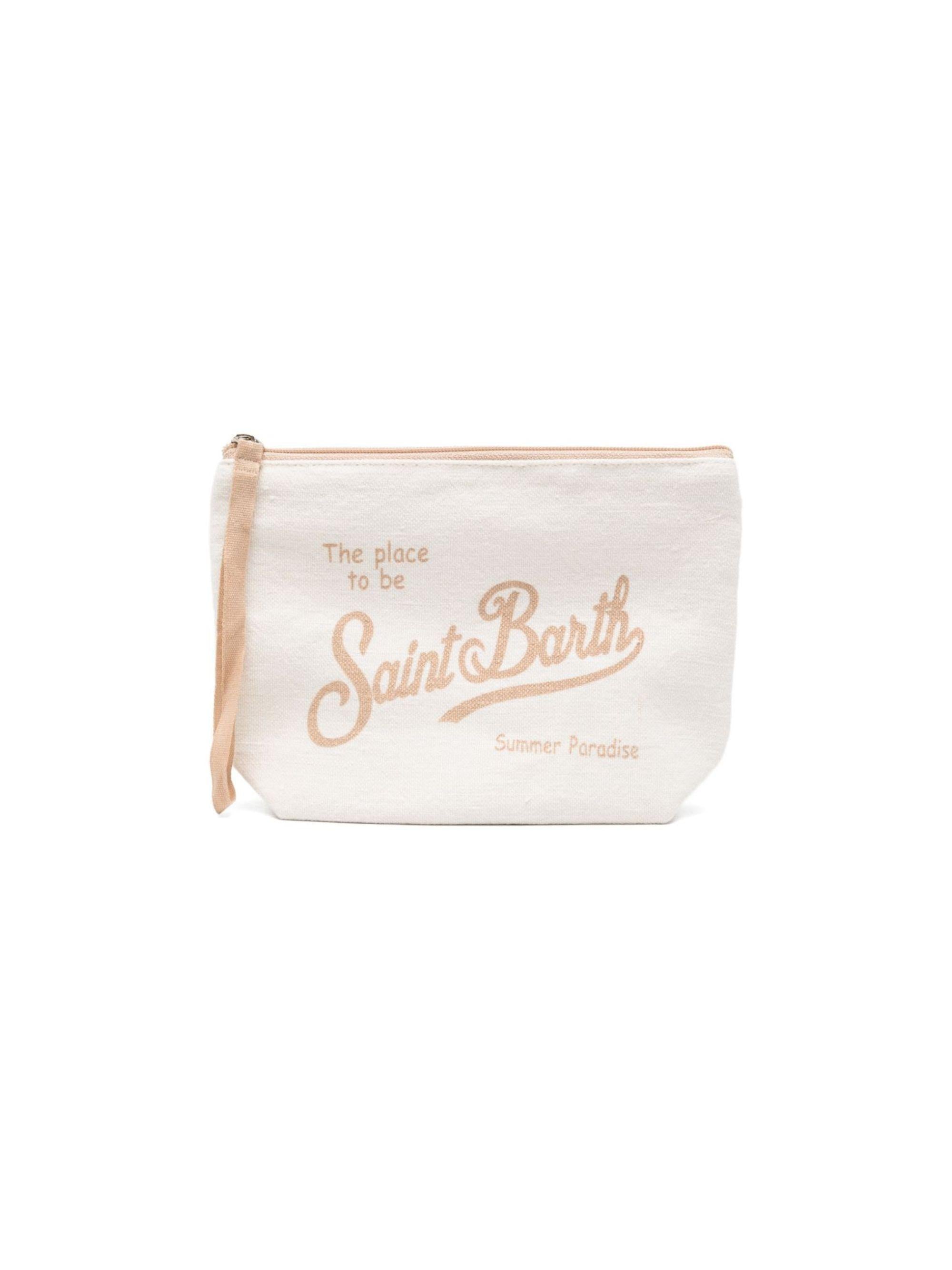 Pochette Aline MC2 Saint Barth bianca con stampa del logo ALI0004 09067L MC2 ST. BARTH KIDS