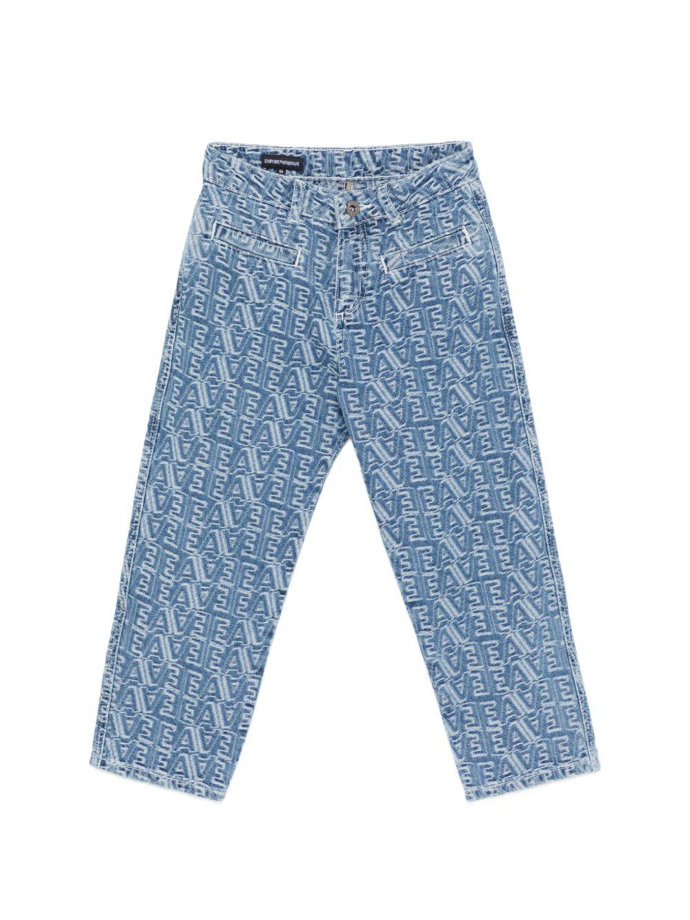 Jeans per bambino Emporio Armani Kids denim con logo lettering EB000933 AF24090 FB056 EMPORIO ARMANI KIDS