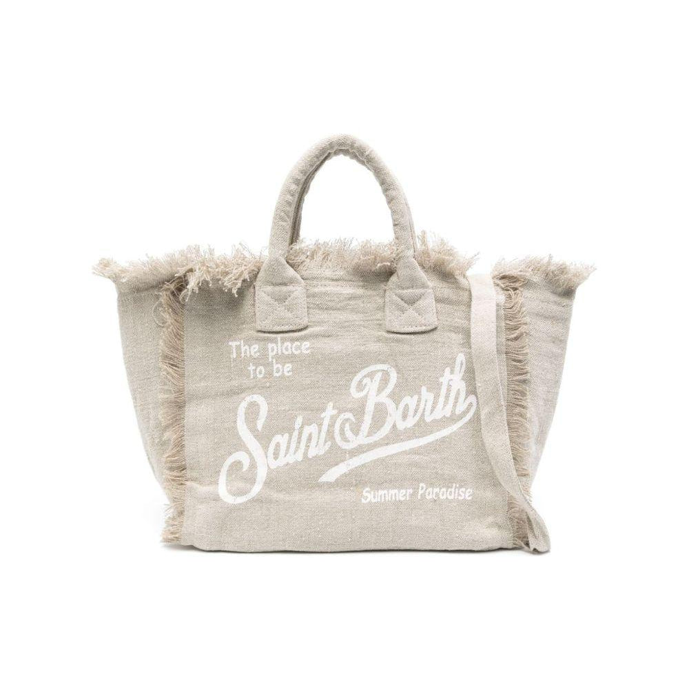 Borsa tote Colette MC2 Saint Barth beige con stampa logo COL0018 01139L MC2 ST. BARTH KIDS