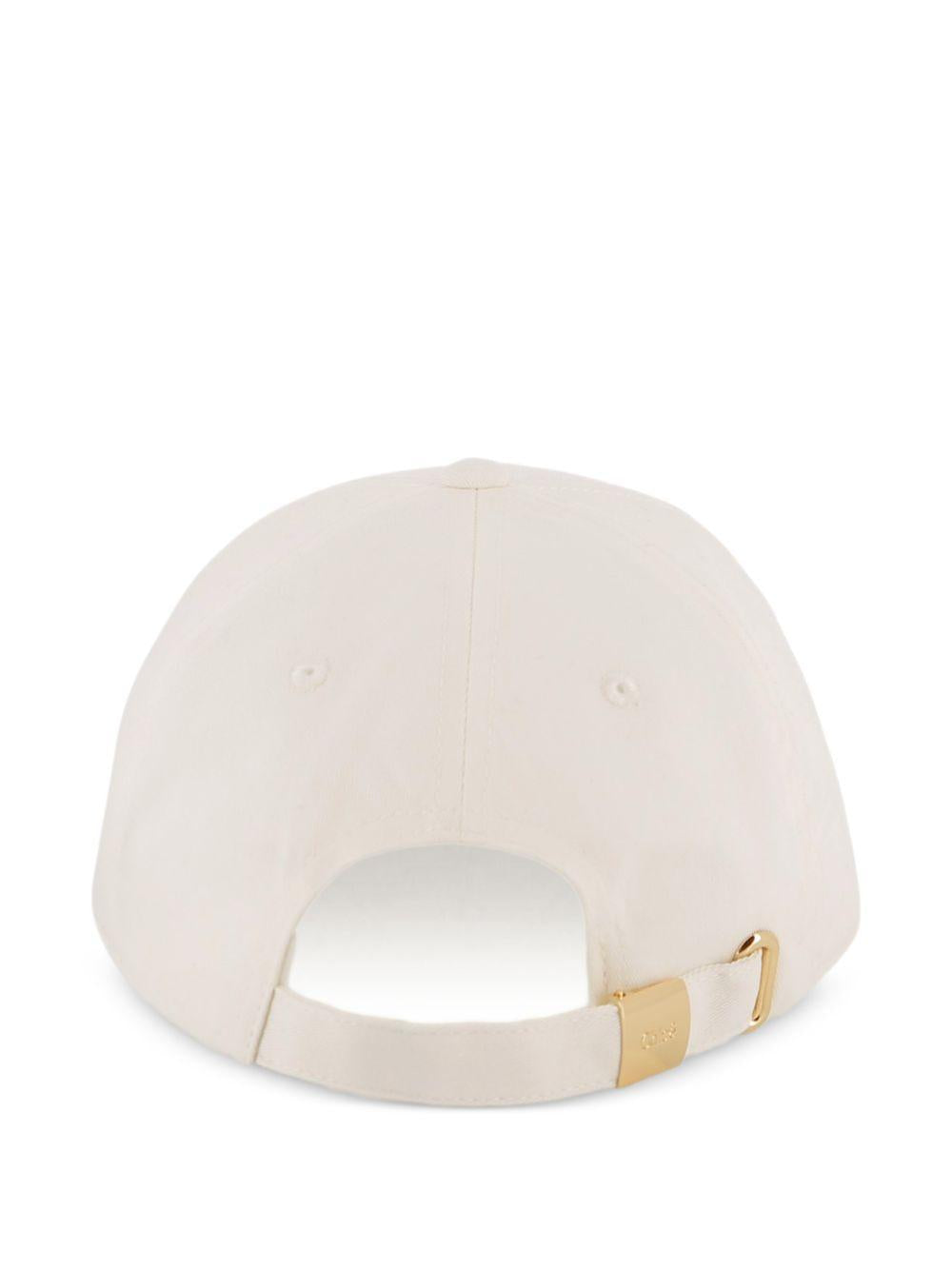 Cappello da baseball per bambina Chloé Kids bianco con logo ricamato C20871 105 CHLOE' KIDS