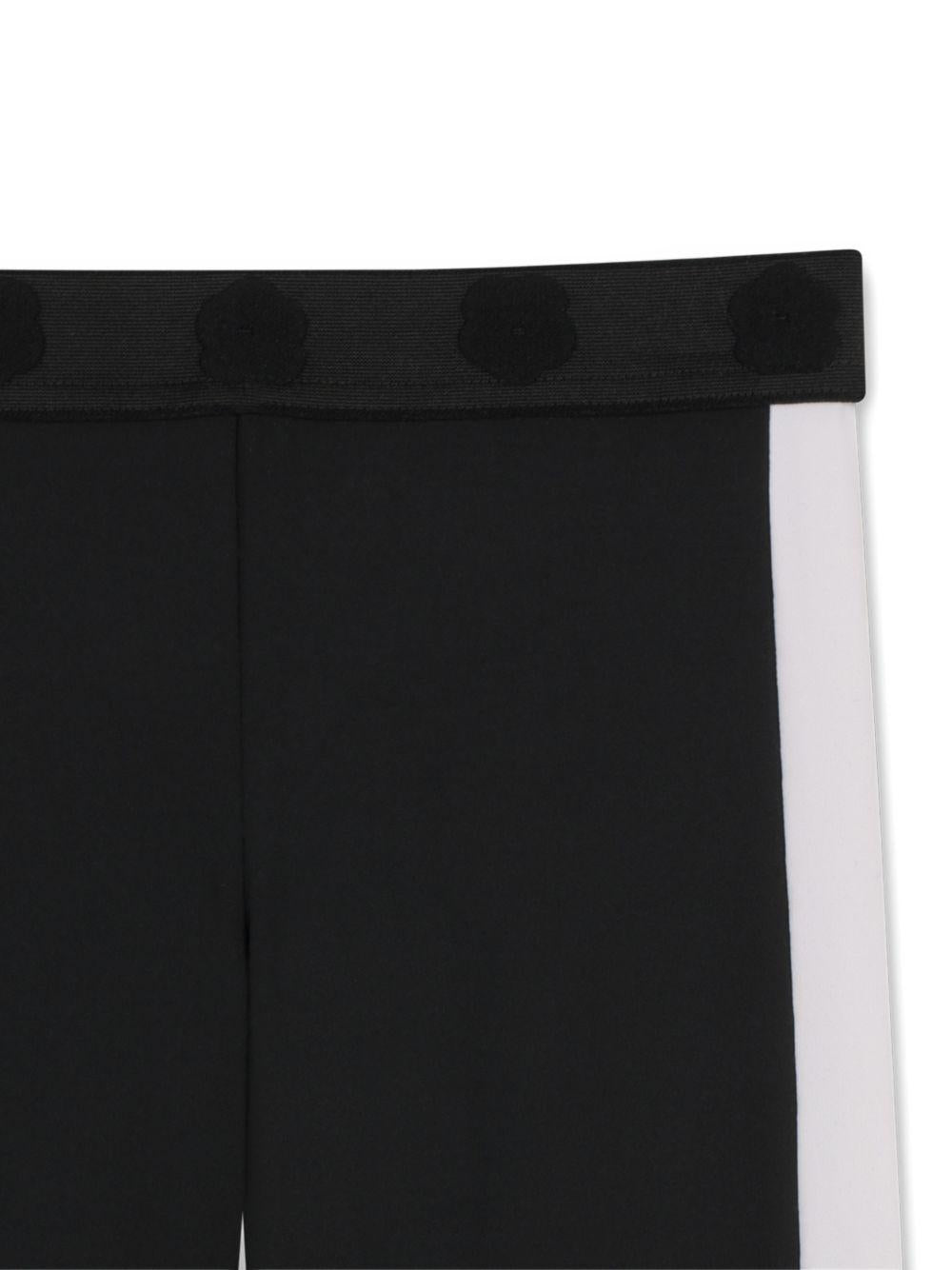 Shorts per bambina Kenzo Kids nero con logo a fiori K61640 09B KENZO KIDS