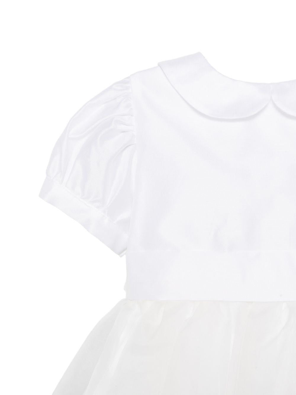 Abito per bambina Mariella Ferrari bianco con inserti in tulle ATI9 074 MARIELLA FERRARI