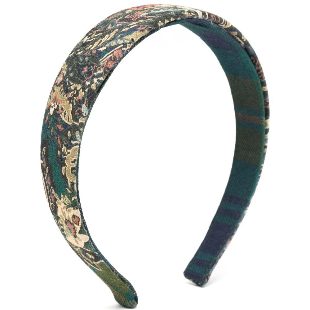 Cerchietto per capelli per bambina Etro Kids verde con stampa grafica all-over GZ0A14 P0632 719BL ETRO KIDS