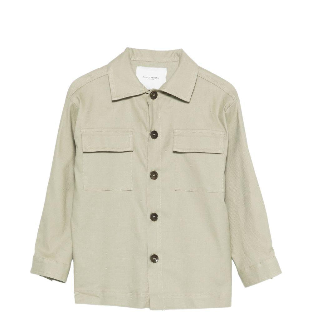 Camicia per bambino Paolo Pecora Kids verde con tasca PP4186 MATCH PAOLO PECORA KIDS