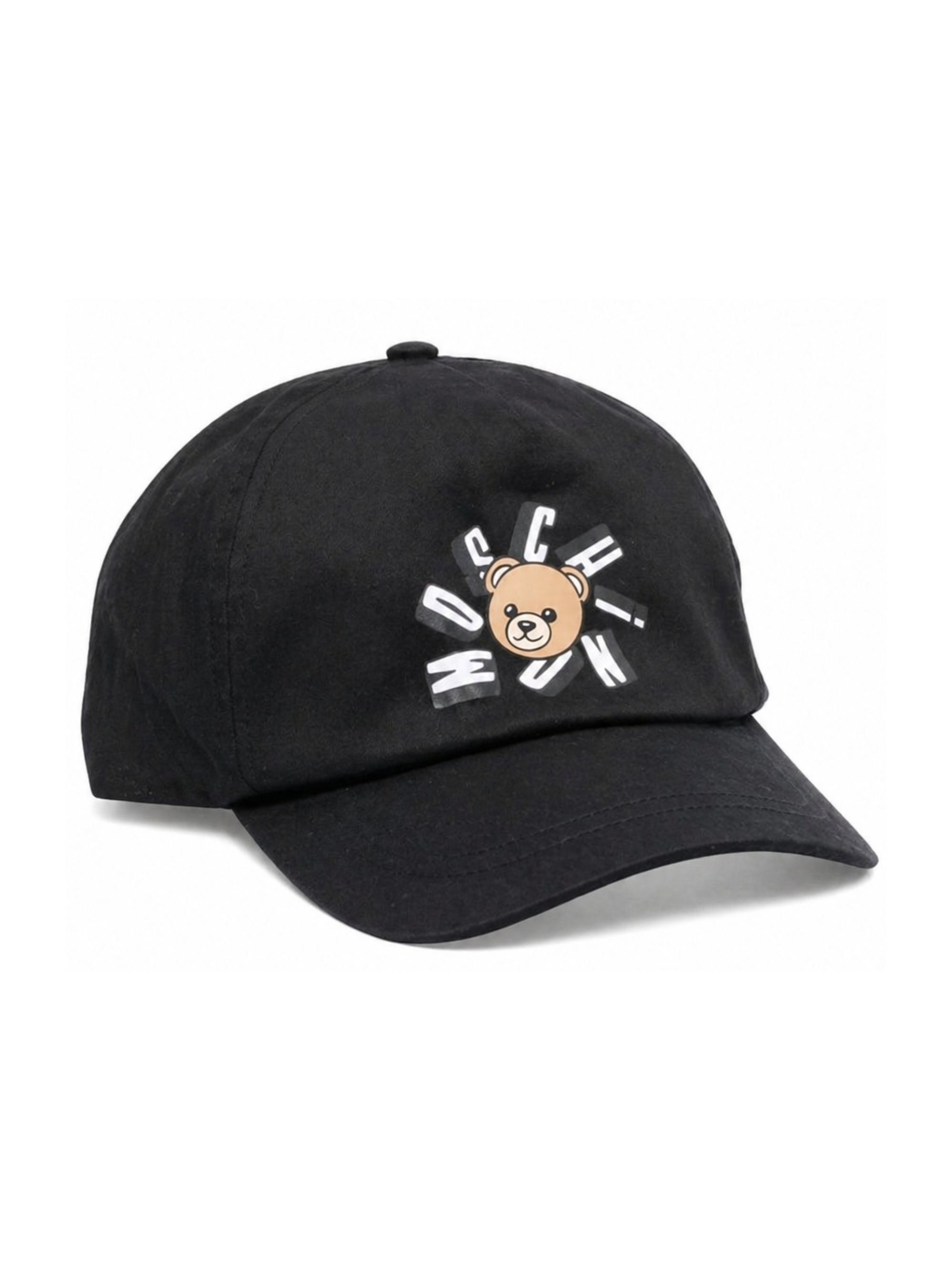 Cappello da baseball per bambini Moschino Kids nero con logo HVX01NLOA00 60100 MOSCHINO KIDS