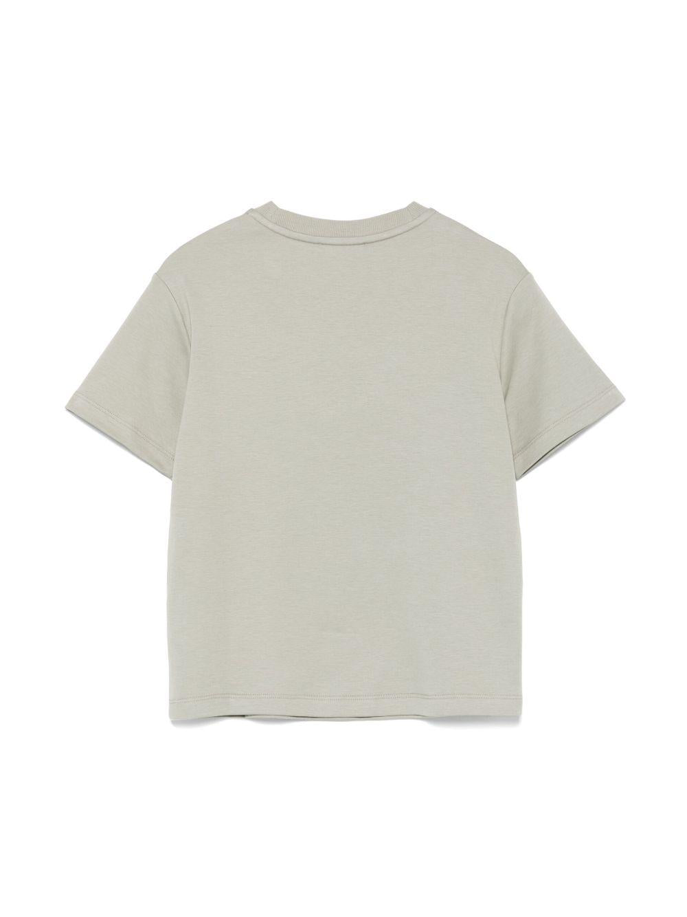 T-shirt con logo e timbro per bambino Emporio Armani Kids verde con girocollo EB000170 AF13218 U8145 EMPORIO ARMANI KIDS