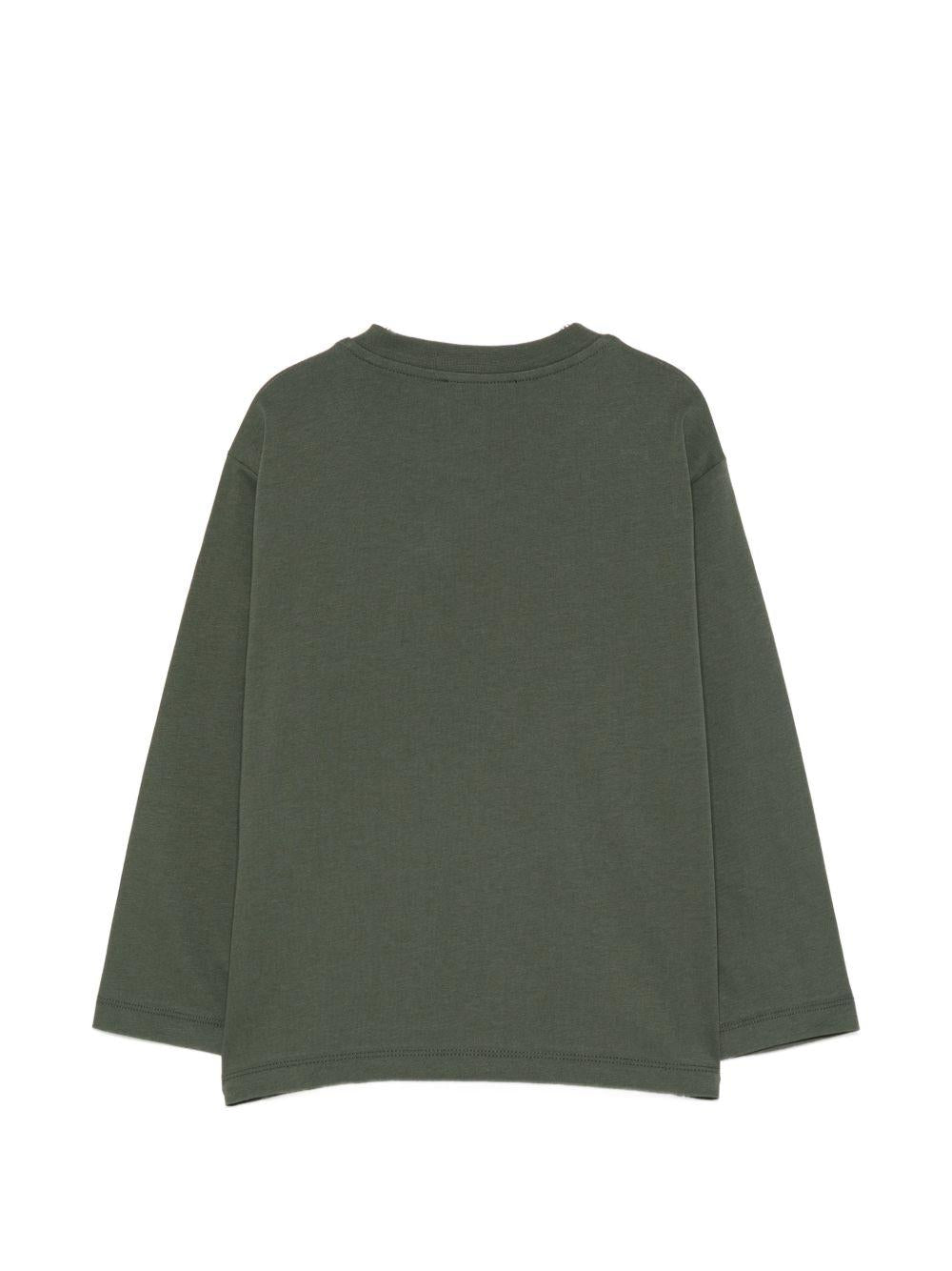T-shirt per bambino Emporio Armani Kids verde con stampa grafica EB001667 AF26009 U8114 EMPORIO ARMANI KIDS