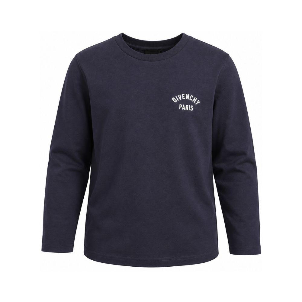 T-shirt per bambino Givenchy Kids blu con logo sul davanti H31347 853 GIVENCHY KIDS