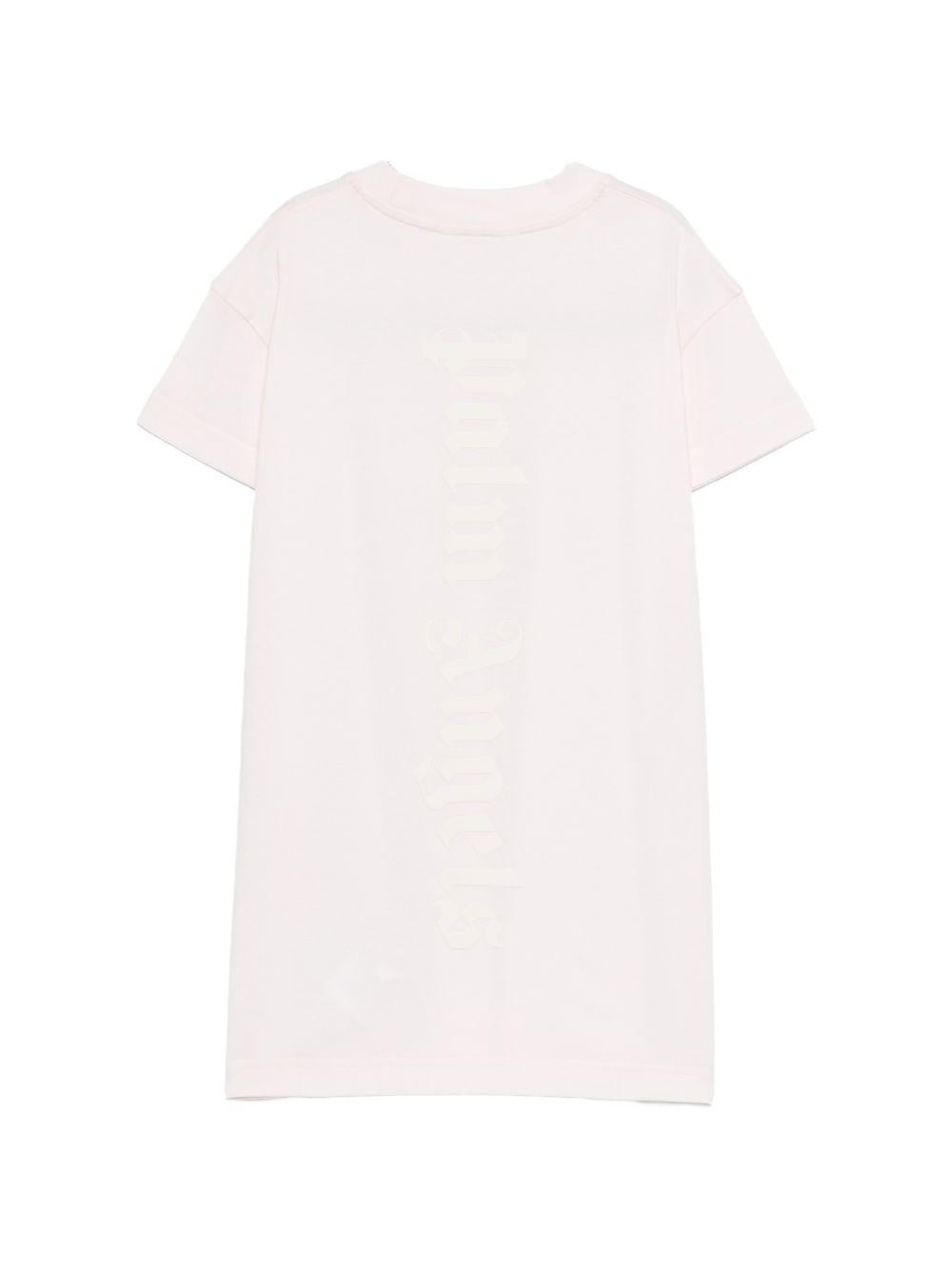 Abito per bambina Palm Angels Kids rosa con maniche corte PGDB002S26JER001 042 PALM ANGELS KIDS