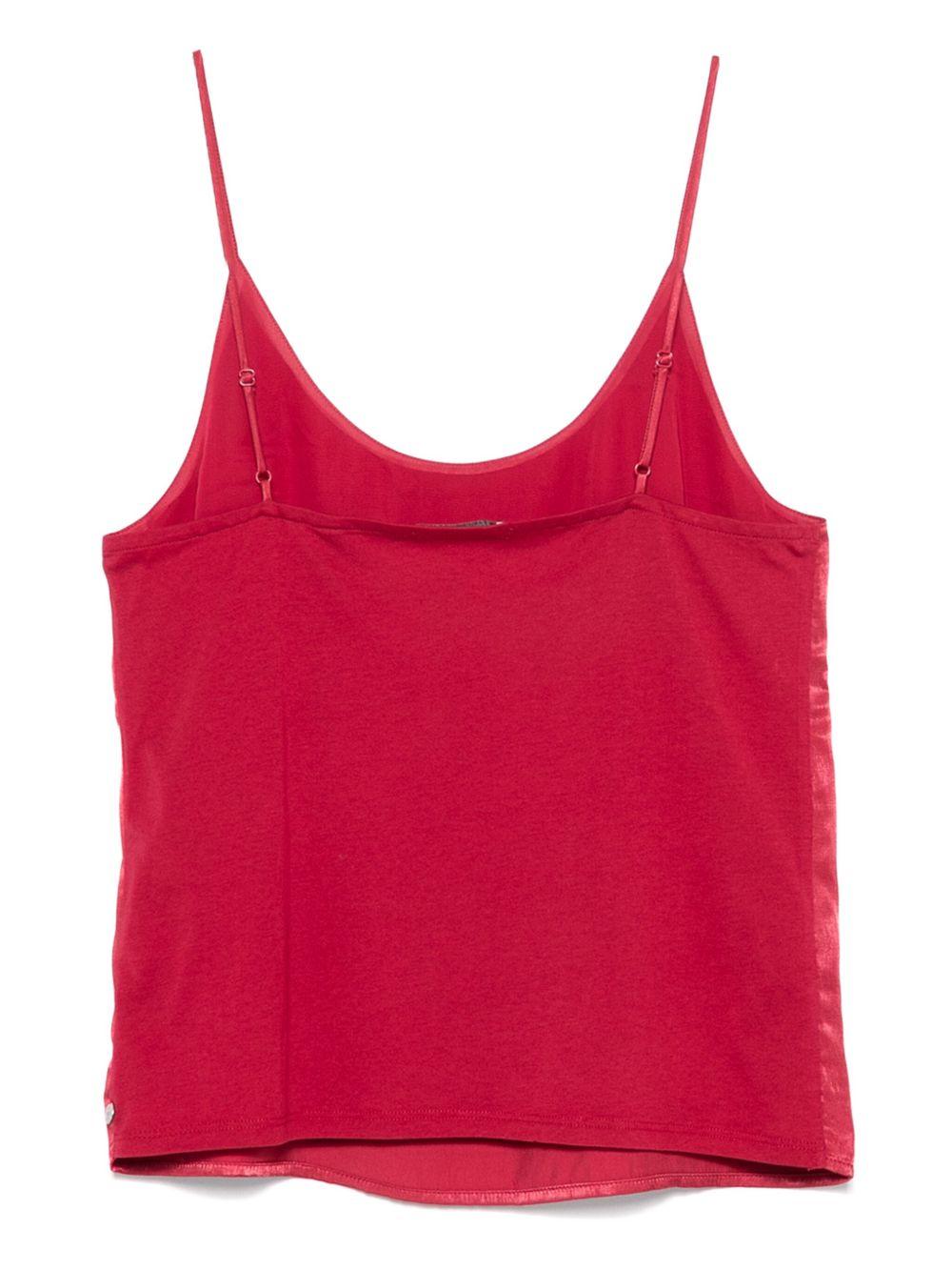 Top per donna Scotch & Soda rosso con design satinato U9A00723T 623 SCOTCH DONNA
