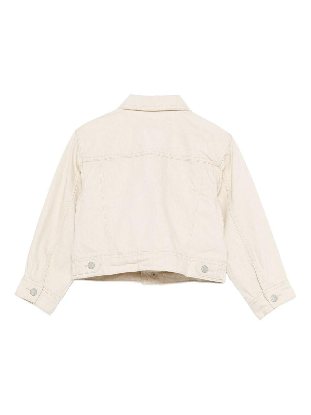 Giacca per bambini Molo beige con collo a punta 5S26M304 8894 MOLO KIDS