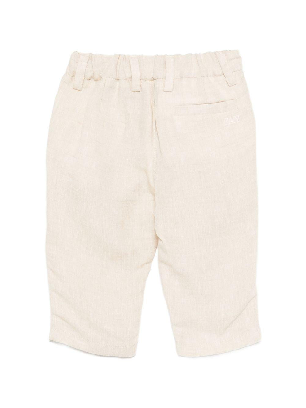 Pantaloni per neonato Fay Kids beige con passanti per cintura FY6500 I0318 109 FAY KIDS