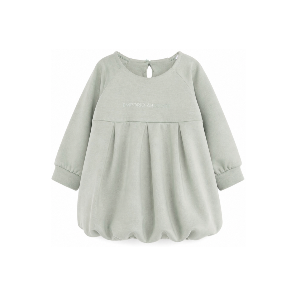 Abito per neonata Emporio Armani Kids verde salvia con stampa con logo EG000902 AF16133 U9019 EMPORIO ARMANI KIDS