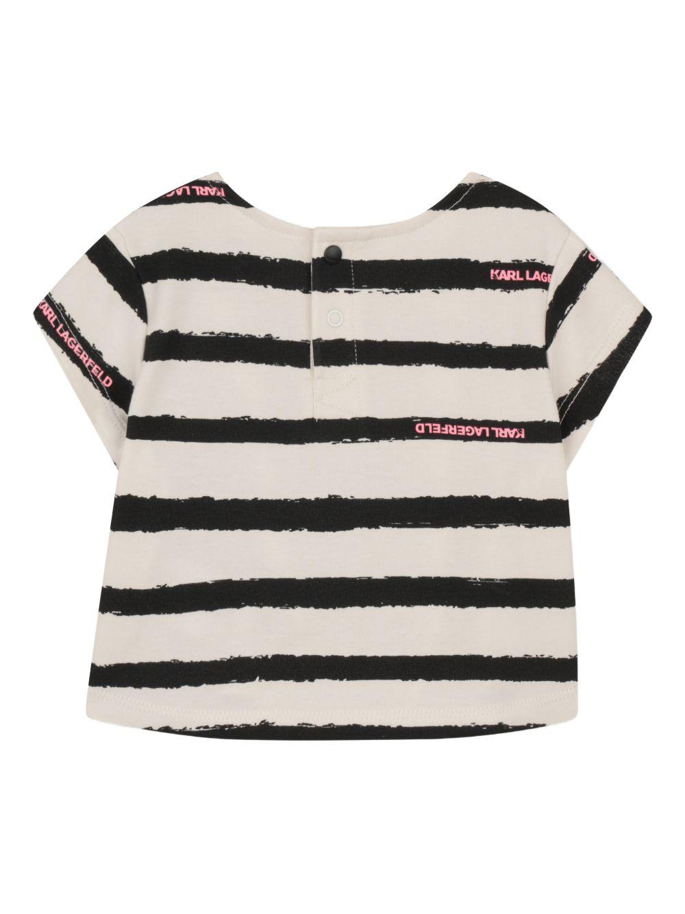 Set t-shirt e gonna per neonata Karl Lagerfeld Kids multicolore con stampa Ikon Choupette Z31065 462 KARL LAGERFELD KIDS