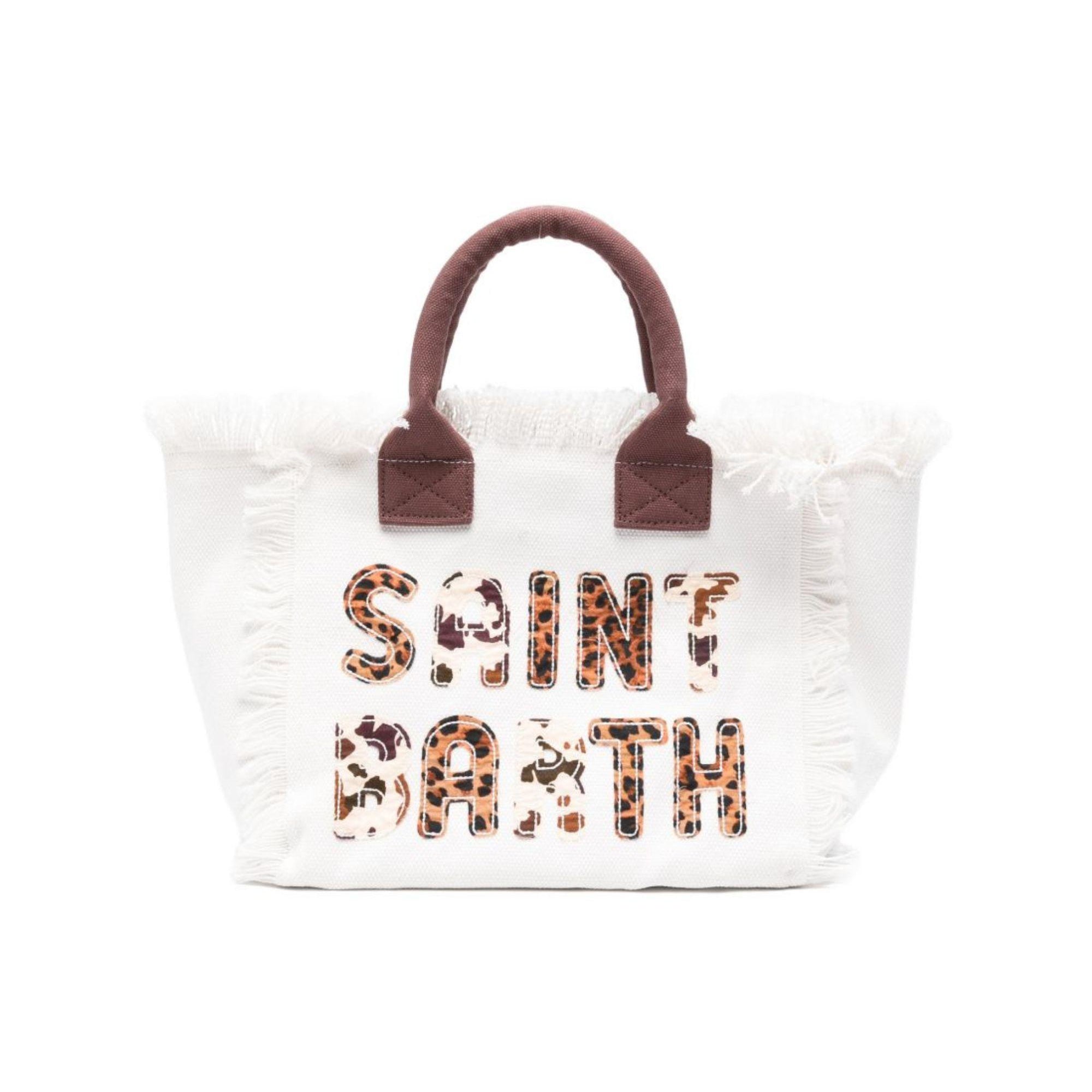 Borsa tote Colette MC2 Saint Barth bianca con applicazione con lettere COL0001 00326L MC2 ST. BARTH KIDS