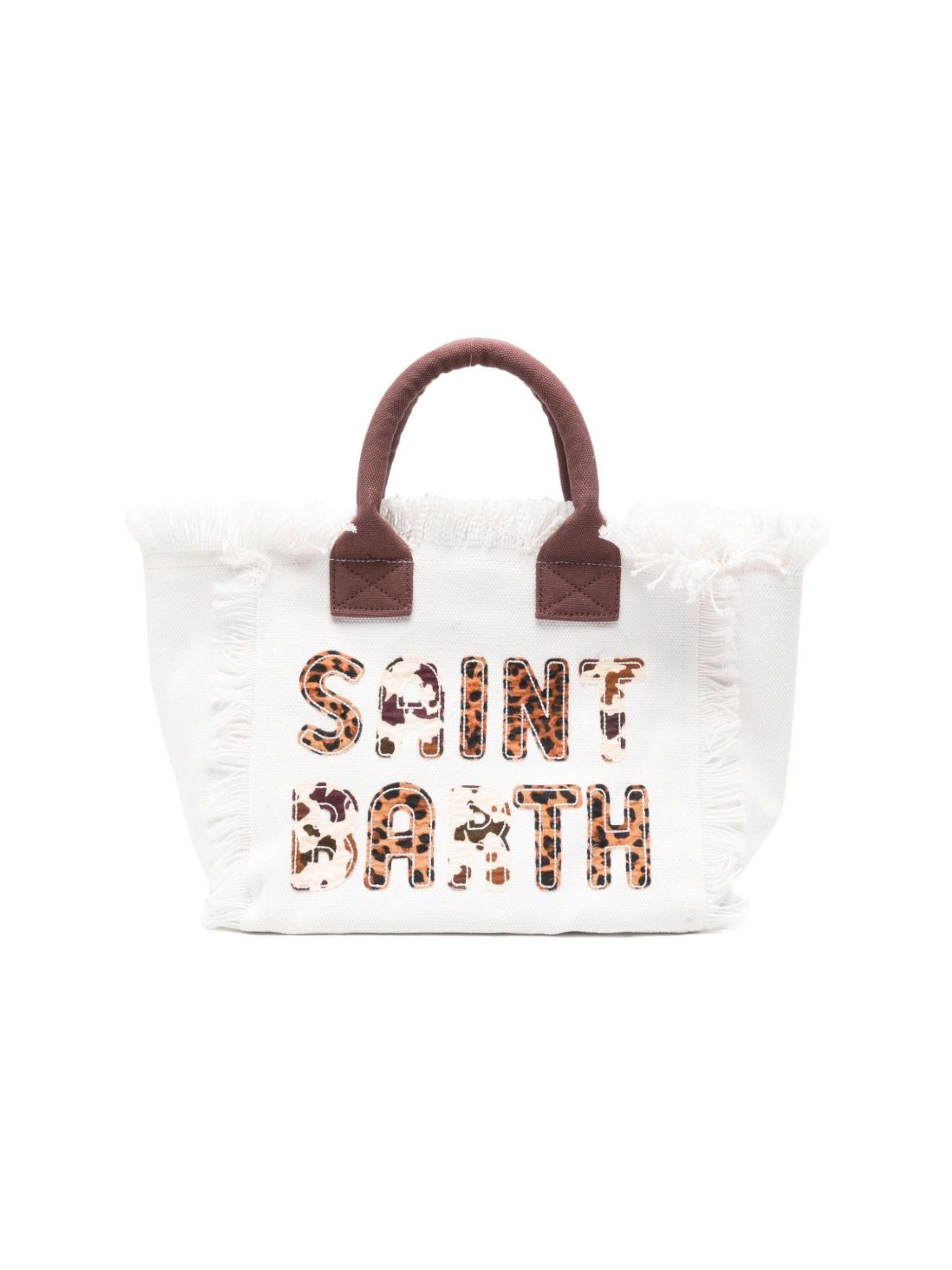 Borsa tote Colette MC2 Saint Barth bianca con applicazione con lettere COL0001 00326L MC2 ST. BARTH KIDS