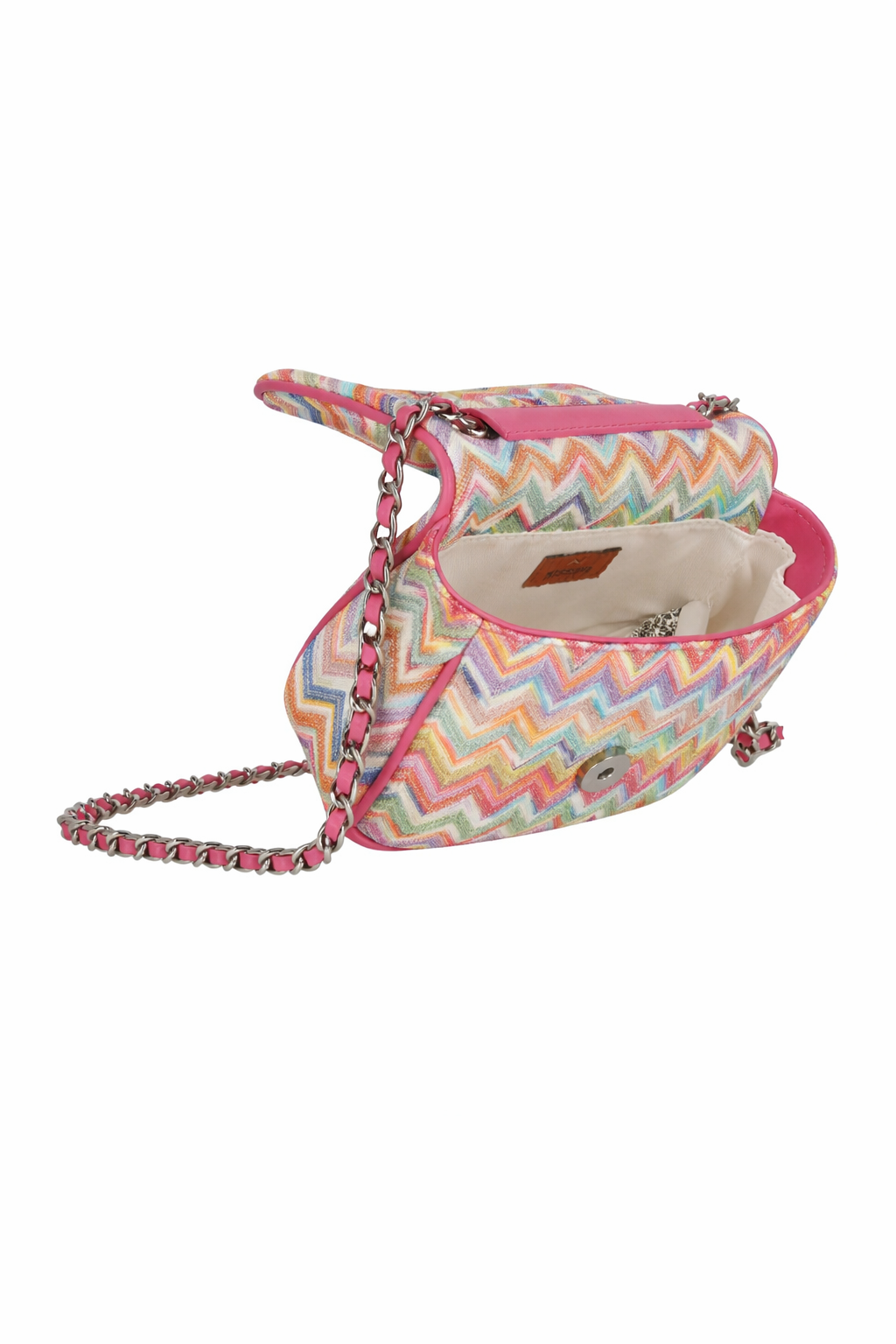 Borsa a tracolla per bambina Missoni Kids multicolore con motivo a zig-zag MY0B28 Q0107 999 MISSONI KIDS