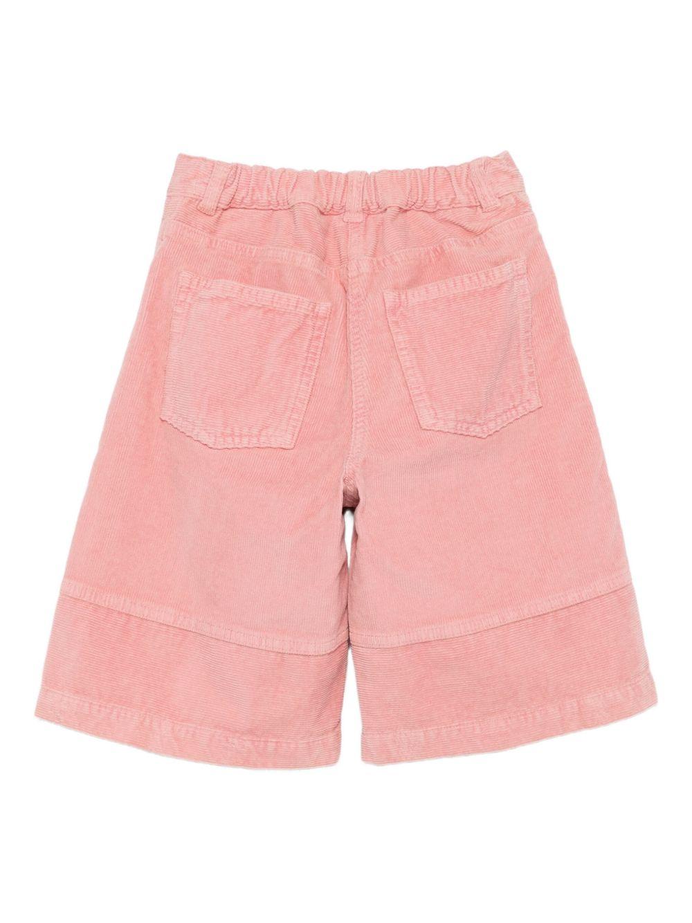Shorts per bambina Il Gufo con pannelli in velluto a coste A25GPB0003V6022 337 IL GUFO