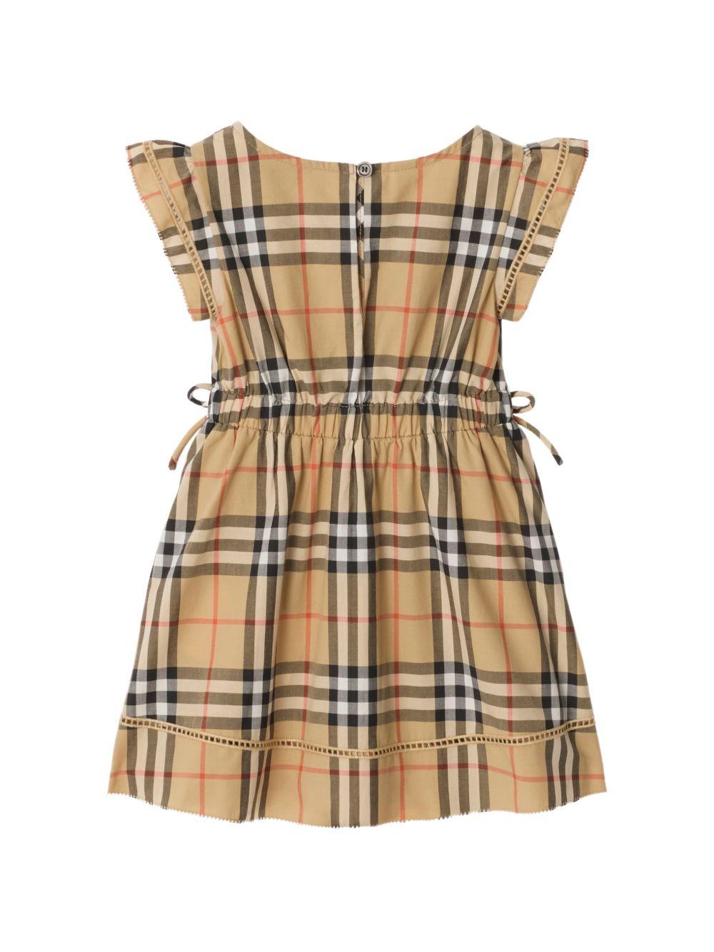 Abiti per neonata Burberry Kids beige con motivo Vintage Check all-over 8121301 B9368 BURBERRY KIDS