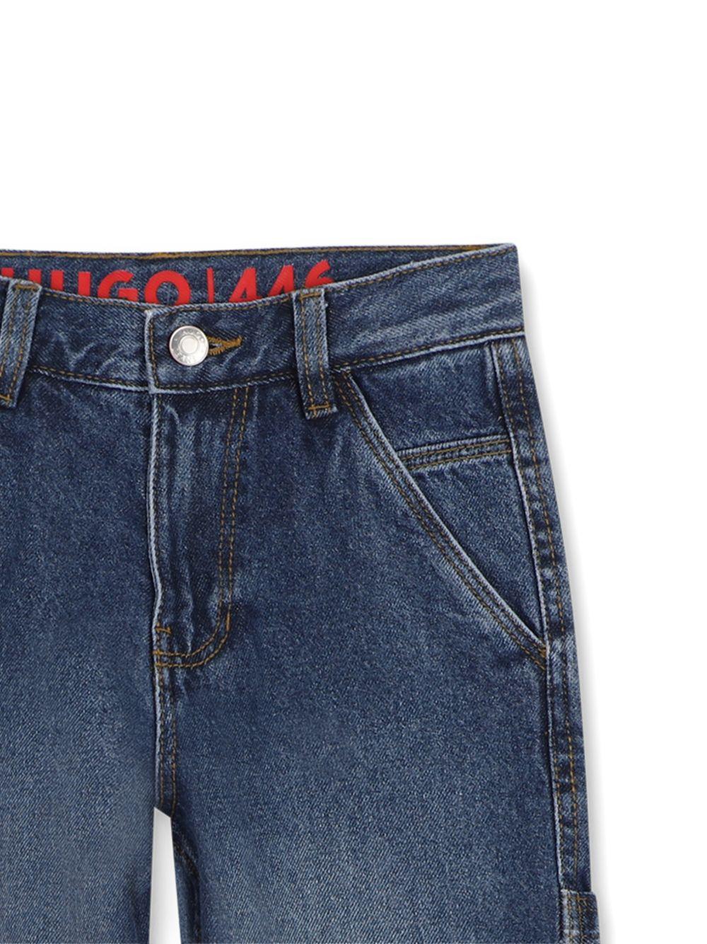 Jeans per bambino Hugo Kids denim con design a cinque tasche G00985 Z25 Hugo KIDS