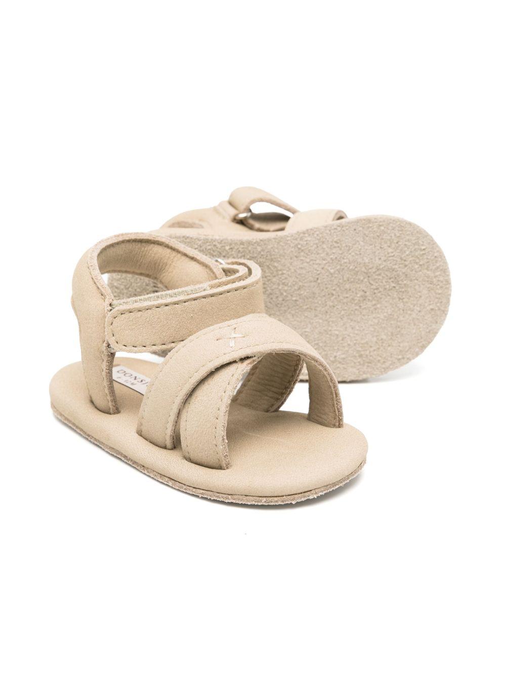 Sandali per neonato Donsje Tobi beige con chiusura a strappo 1035000 BL170 DONSJE