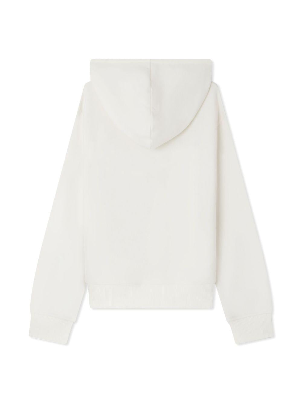 Felpa Tita per bambina Bonpoint bianco con cappuccio S05GSWK00007 102 BONPOINT