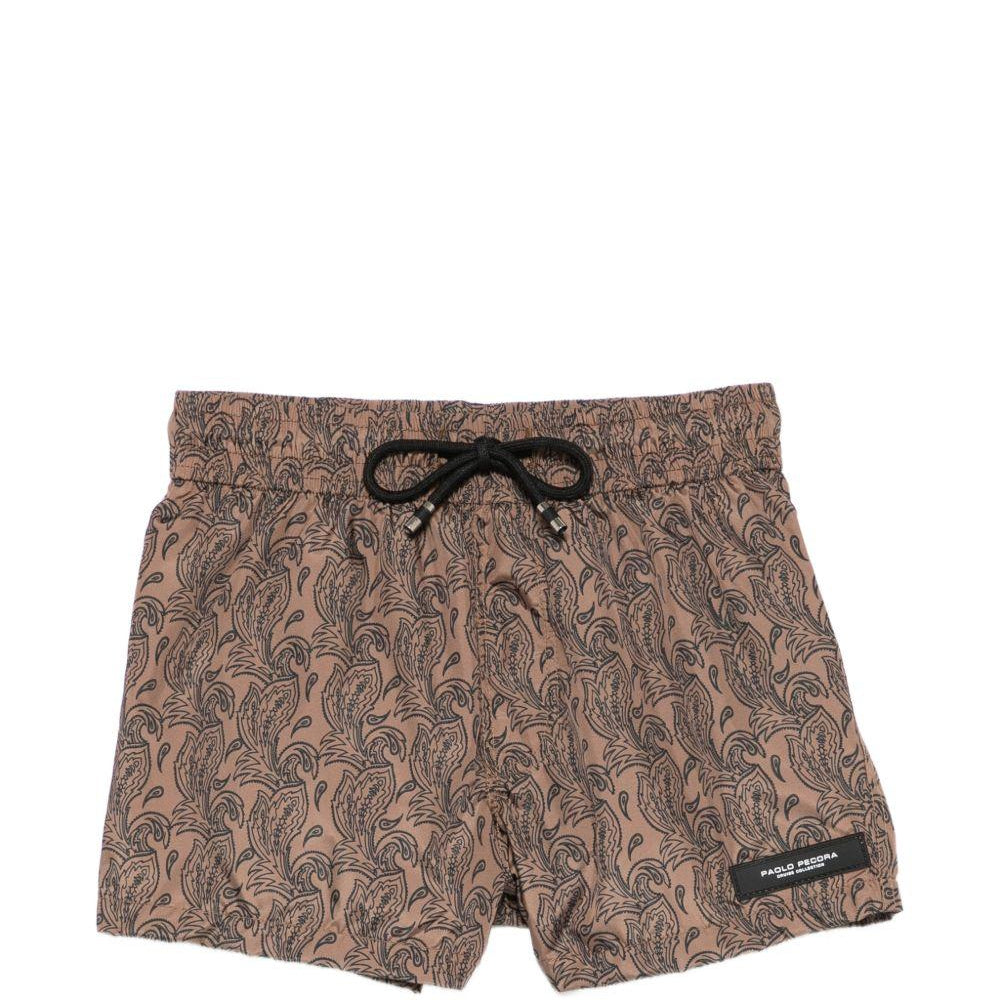 Costume da bagno Paolo Pecora Kids marrone con stampa grafica PP2041 MARRONE PAOLO PECORA KIDS