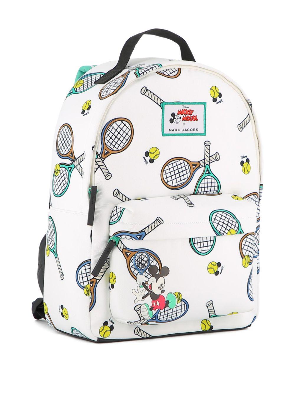Zaino per bambino The Marc Jacobs Kids x Mickey Mouse multicolore con stampa racchette da tennis W60854 126 THE MARC JACOBS KIDS